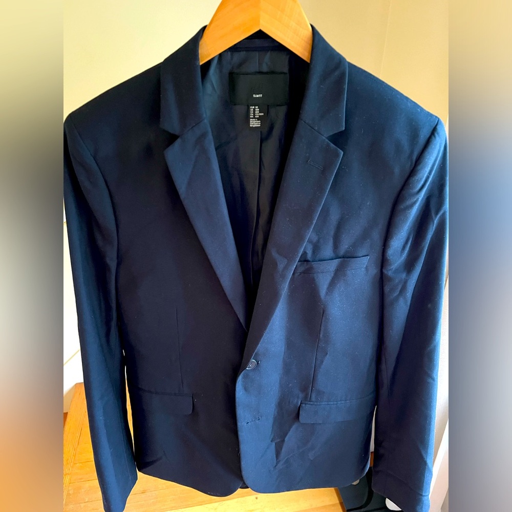 H&M Navy Slim Fit Blazer 40R